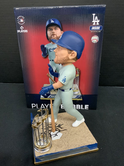 MAX MUNCY DODGERS SIGNED FOCO CHAMPIONSHIP BOBBLEHEAD PSA 9A99403