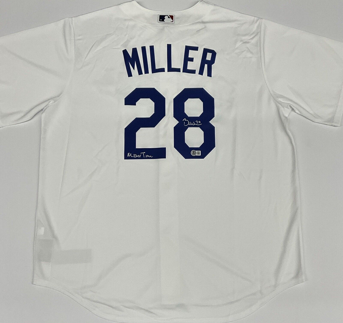 BOBBY MILLER SIGNED DODGERS NIKE JERSEY "MILLER TIME" INSCRIP BECKETT 1W826533