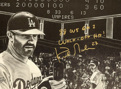 KIRK GIBSON SIGNED 22X24 LIMITED ART PRINT CANVAS "88 WS WALKOFF HR" BAS WE78161