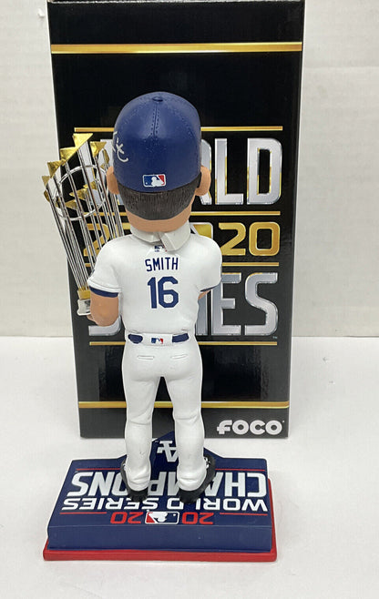 WILL SMITH DODGERS SIGNED FOCO 2020 WS CHAMPIONSHIP BOBBLEHEAD BAS WW31090