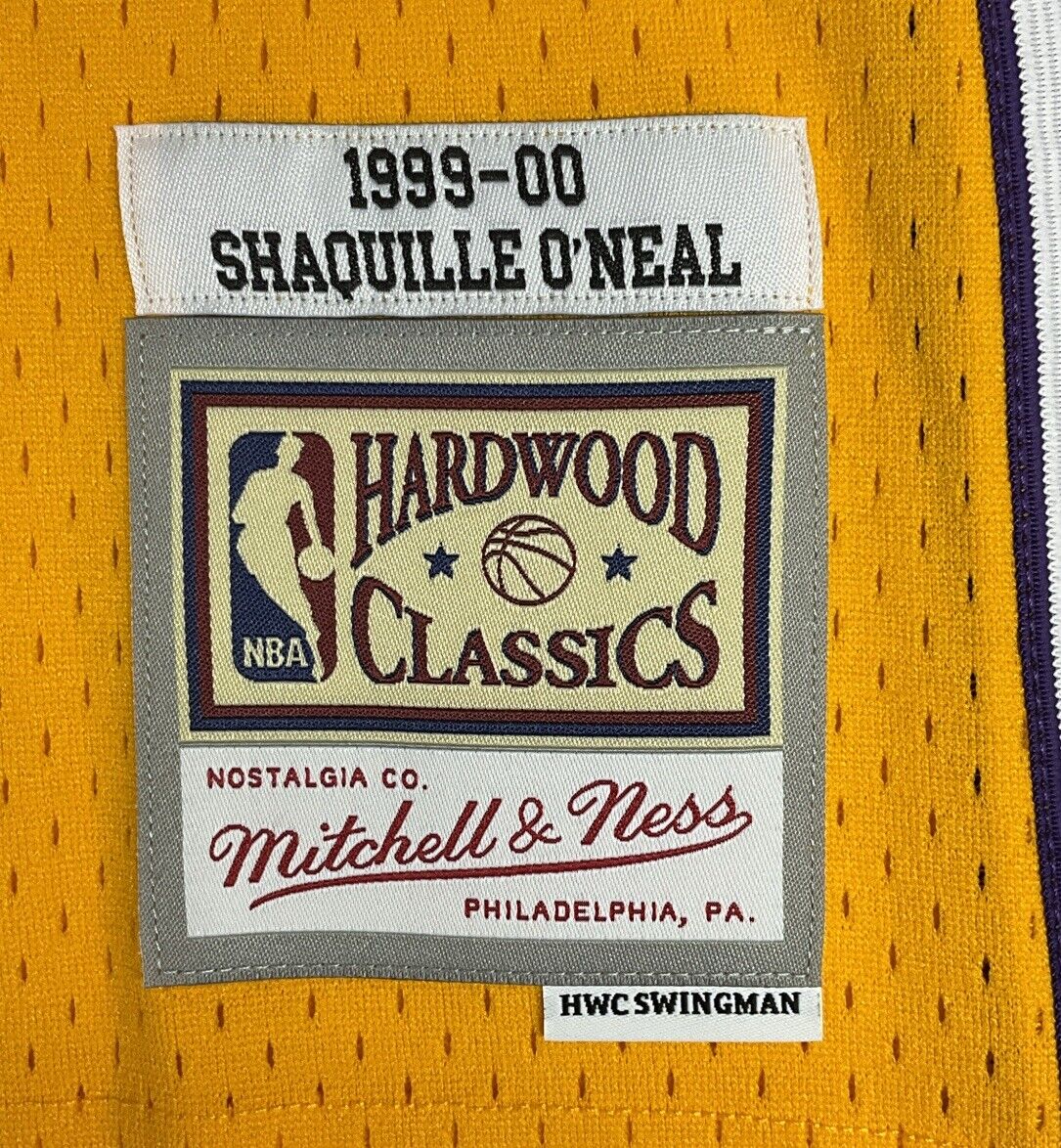 SHAQUILLE O'NEAL SIGNED LOS ANGELES LAKERS MITCHELL & NESS JERSEY BAS 1W489281