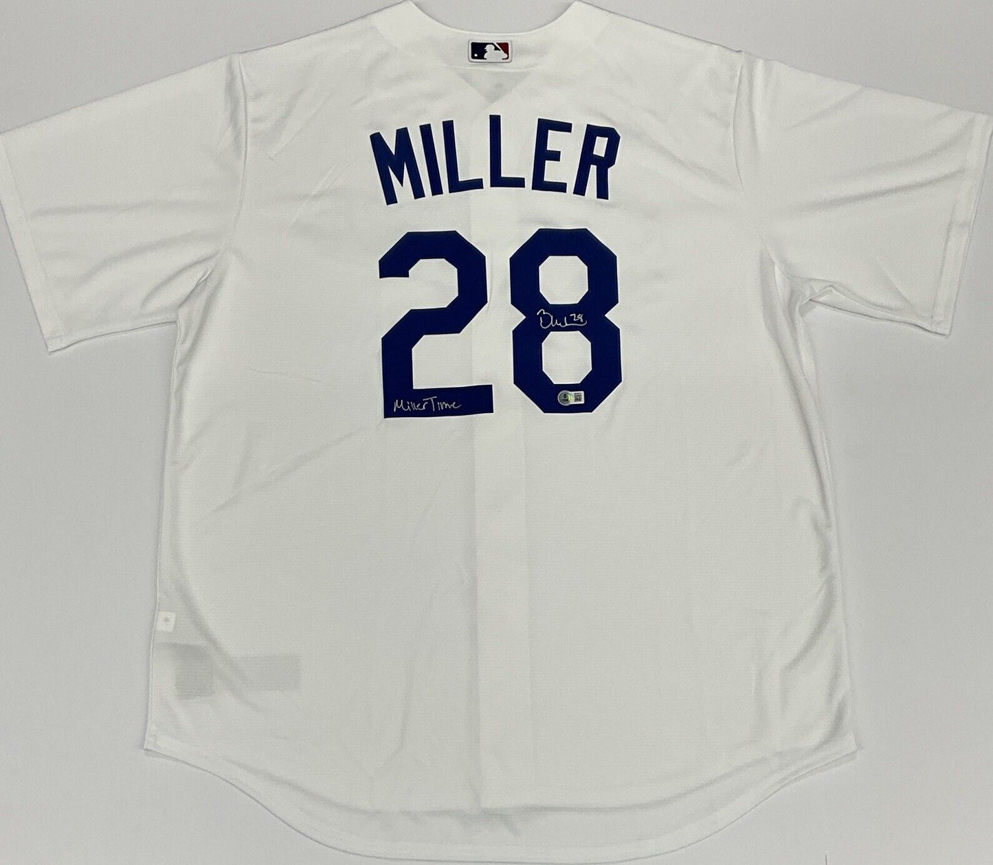 BOBBY MILLER SIGNED DODGERS NIKE JERSEY "MILLER TIME" INSCRIP BECKETT 1W826511