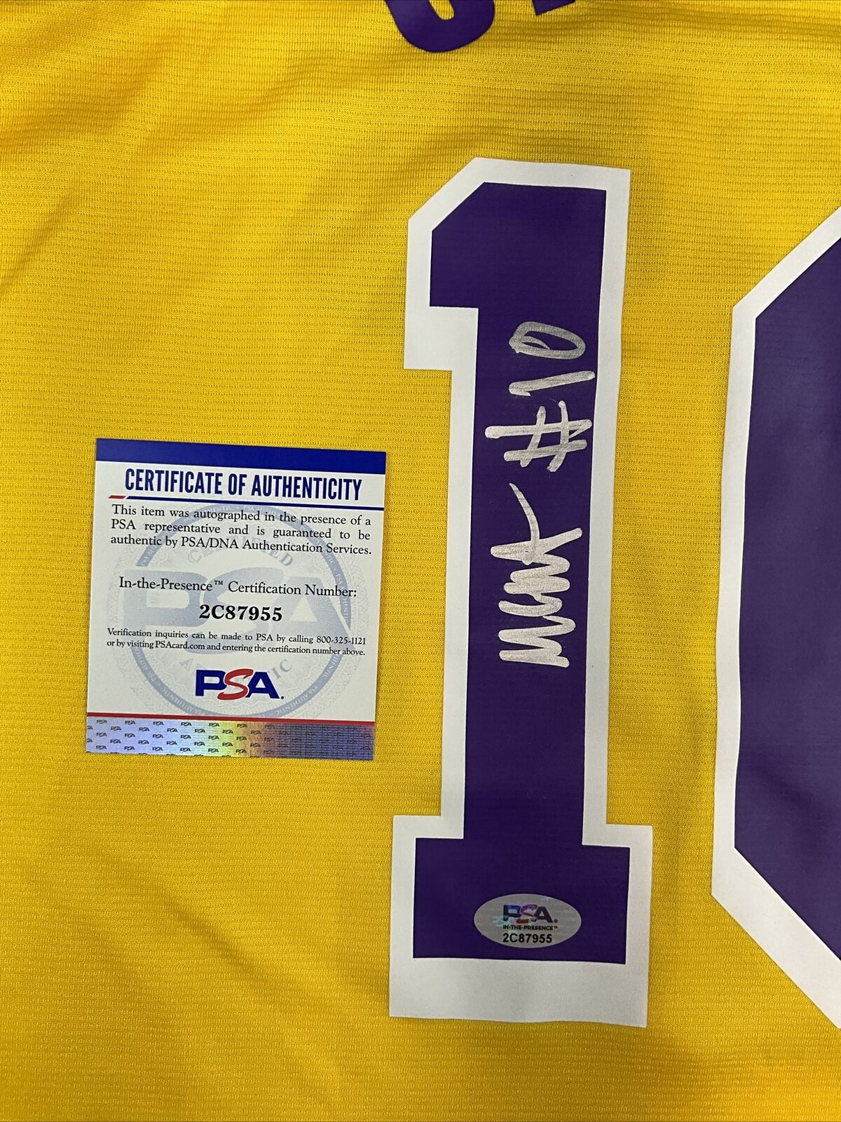 MAX CHRISTIE SIGNED LOS ANGELES LAKERS FANATICS NBA JERSEY PSA ITP 2C87955