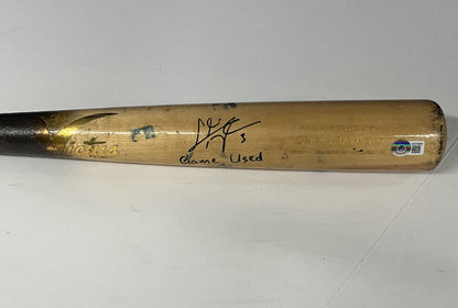 CHRIS TAYLOR DODGERS 2020 WS CHAMP SIGNED GAME USED VICTUS BAT W/INS BAS WZ59684