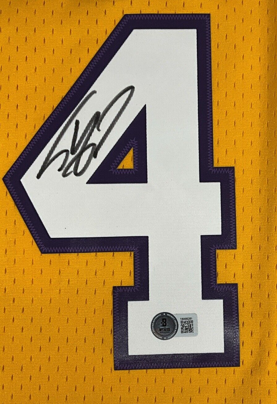 SHAQUILLE O'NEAL SIGNED LOS ANGELES LAKERS MITCHELL & NESS JERSEY BAS 1W489281