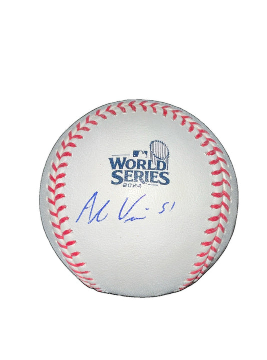 ALEX VESIA  DODGERS WS CHAMPION SIGNED 2024 WORLD SERIES BASEBALL PSA ITP COA