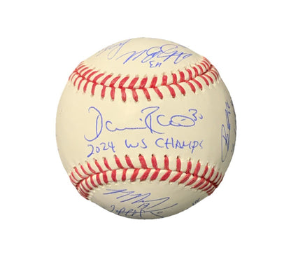 DODGERS SIGNED 2024 WORLD SERIES BALL 21 AUTOS FREEMAN TEO MUNCY BUEHLER PSA 055