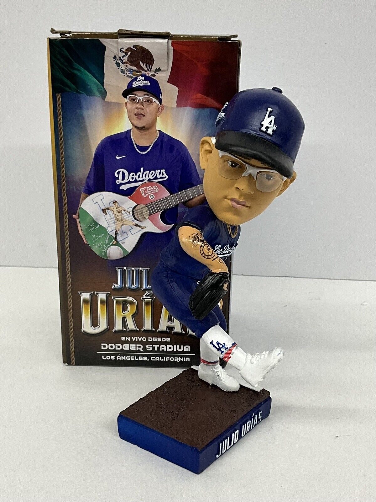 JULIO URIAS SIGNED DODGERS CITY CONNECT 2022 SGA BOBBLEHEAD