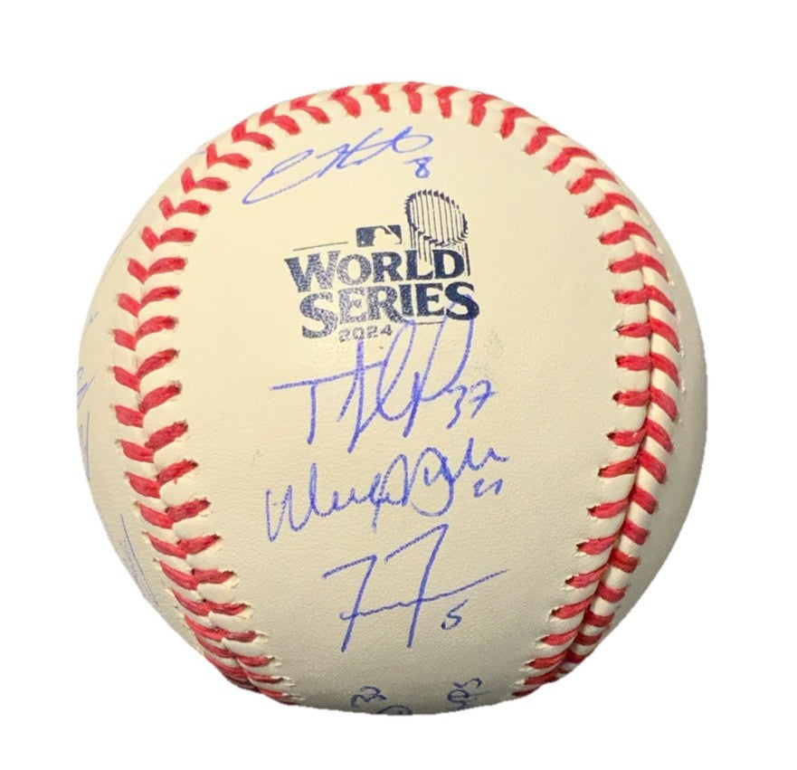 DODGERS SIGNED 2024 WORLD SERIES BALL 21 AUTOS FREEMAN TEO MUNCY BUEHLER PSA 072