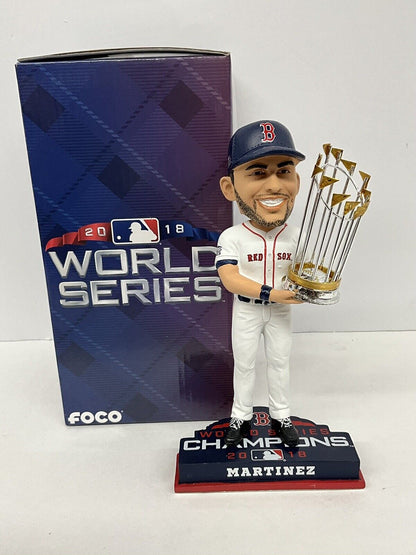 JD MARTINEZ SIGNED BOSTON RED SOX 2018 WORLD SERIES FOCO BOBBLEHEAD BAS W807849