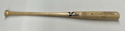 19/20 CHRIS TAYLOR DODGERS SIGNED VICTUS GAME MODEL BAT "2020 WS CHAMPS" INS PSA