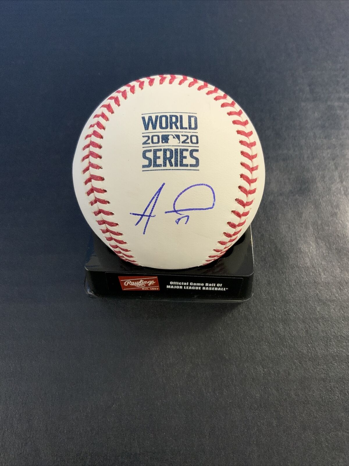 ALEX WOOD DODGERS SIGNED 2020 WORLD SERIES BASEBALL PSA  WITNESS COA