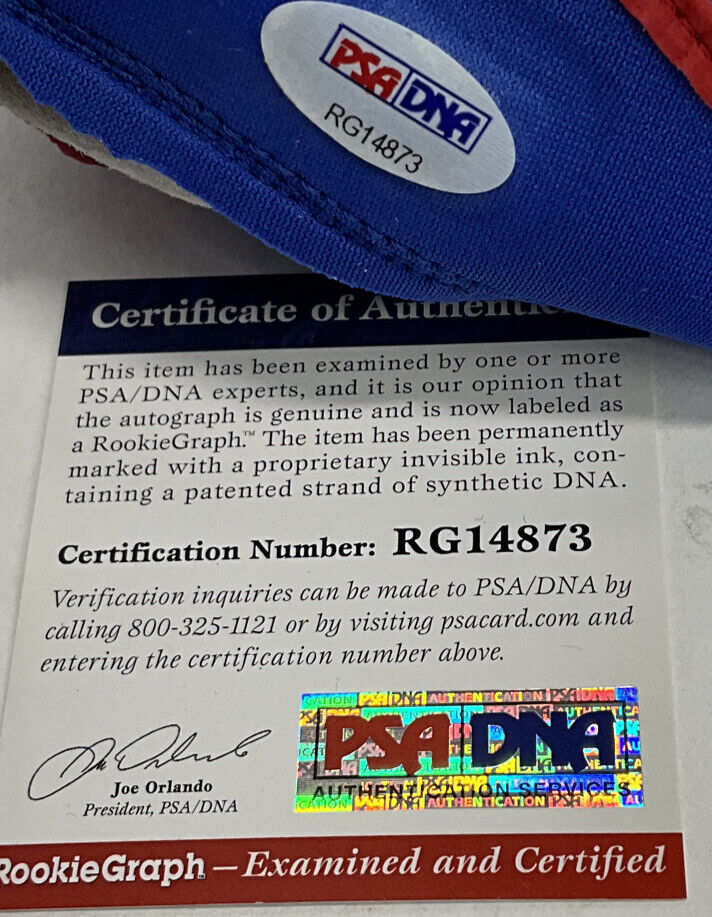 EDWIN RIOS DODGERS 2020 WS CHAMP SIGNED GAME USED BATTING GLOVES PSA RG14873/74