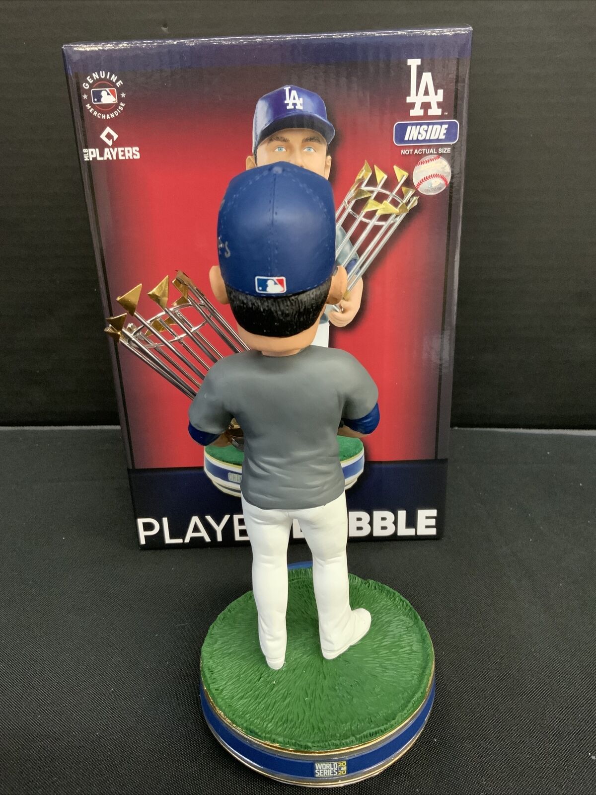 CHRIS TAYLOR DODGERS SIGNED CHAMPIONSHIP BOBBLEHEAD "2020 WS CHAMPS" PSA 1C01600