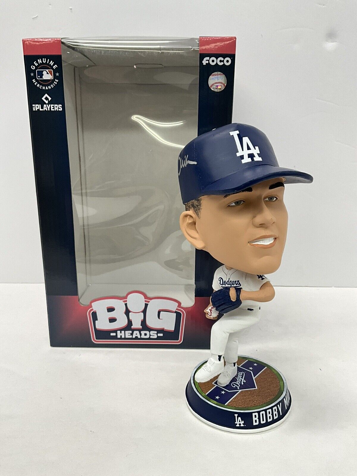 BOBBY MILLER SIGNED DODGERS FOCO BIGHEAD LIMITED #/123 BOBBLEHEAD PSA RG50507