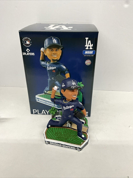 BRUSDAR GRATEROL SIGNED DODGERS FOCO CITY CONNECT BOBBLEHEAD BAZOOKA PSA 3C24582