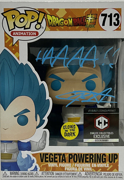 CHRISTOPHER SABAT SIGNED VEGETA POWERING UP FUNKO POP 713 "HAAAAA"  PSA 2C62740