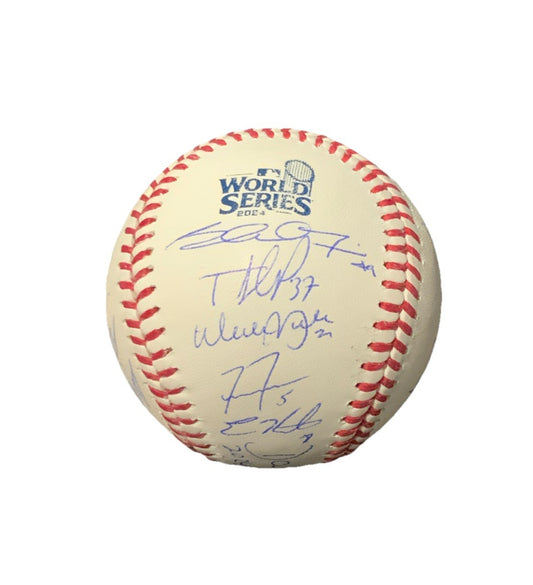 DODGERS SIGNED 2024 WORLD SERIES BALL 21 AUTOS FREEMAN TEO MUNCY BUEHLER PSA 057