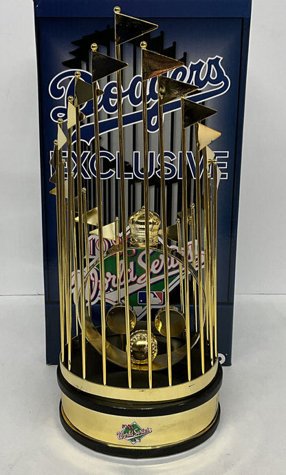 OREL HERSHISER KIRK GIBSON SIGNED DODGERS 12" 88 WORLD SERIES TROPHY PSA 9A20774