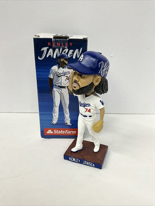 KENLEY JANSEN SIGNED DODGERS 2019 SGA BOBBLEHEAD "2020 WS CHAMPS" IN PSA 9A48397