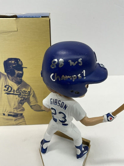 KIRK GIBSON DODGERS SIGNED 2019 SGA BOBBLEHEAD "88 WS CHAMPS" INSCRI PSA 3T04225