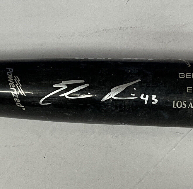 EDWIN RIOS DODGERS 2020 WS CHAMPION SIGNED LS GAME USED BAT PSA RG14849