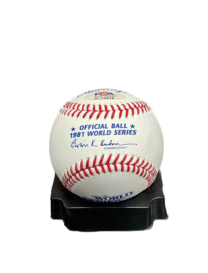 STEVE GARVEY LOS ANGELES DODGERS SIGNED 1981 WORLD SERIES BASEBALL PSA WITNESS