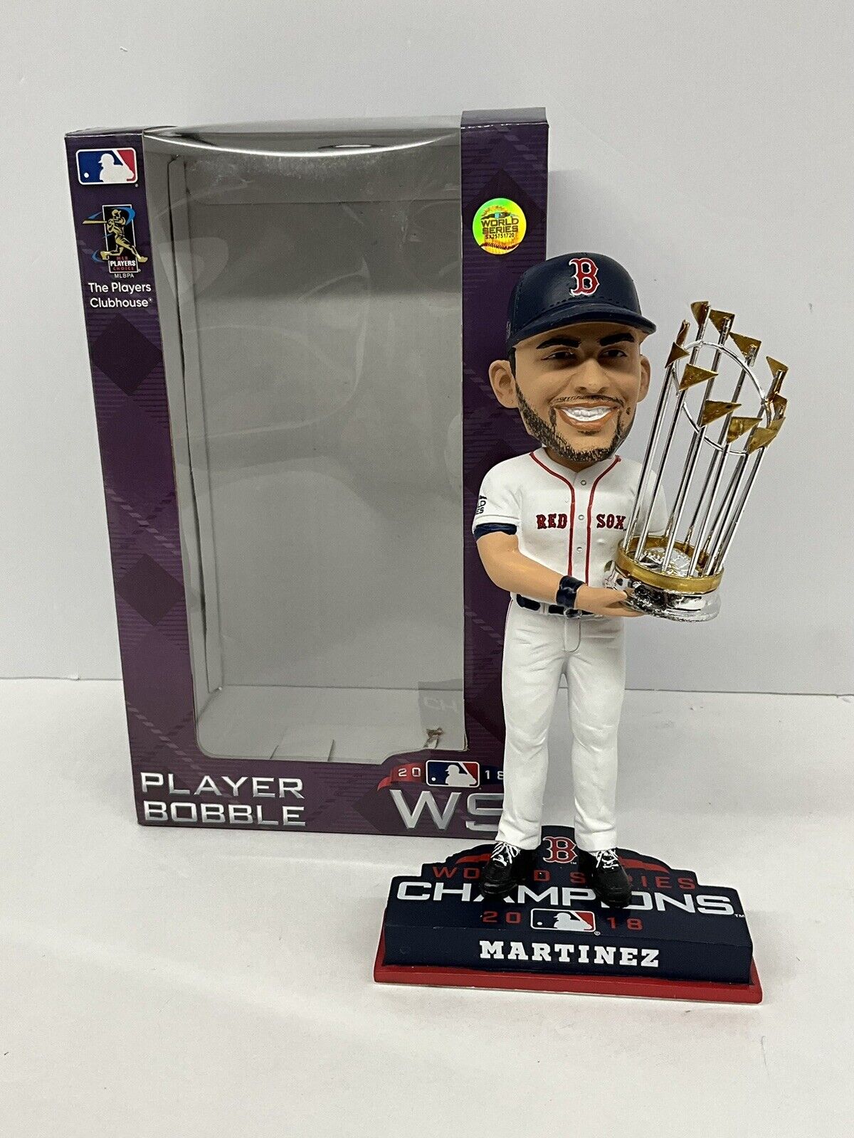 JD MARTINEZ SIGNED BOSTON RED SOX 2018 WORLD SERIES FOCO BOBBLEHEAD BAS W807849