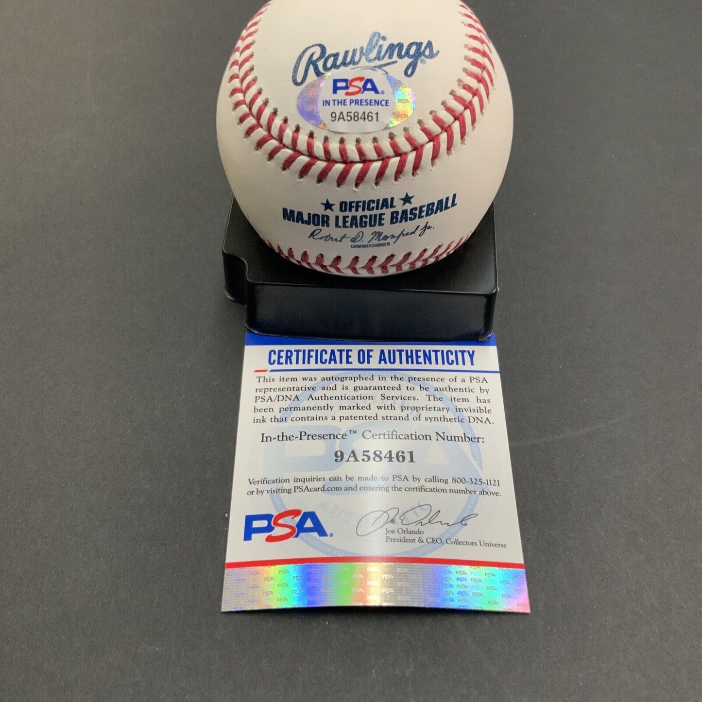 EDWIN RIOS DODGERS 2020 WS CHAMPION SIGNED BASEBALL "2020 WS CHAMP" INSC PSA