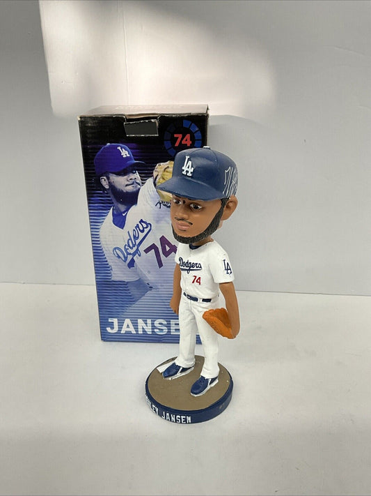 KENLEY JANSEN 2020 WS CHAMPION SIGNED DODGERS 2017 SGA BOBBLEHEAD  PSA 8A56826