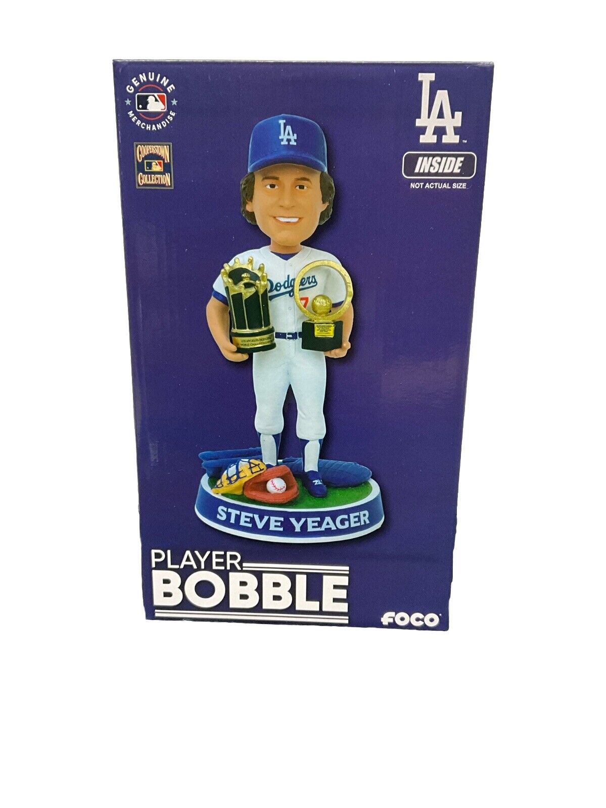 STEVE YEAGER SIGNED LIMITED EDITION #/144 1981 DODGERS WS MVP BOBBLEHEAD PSA COA