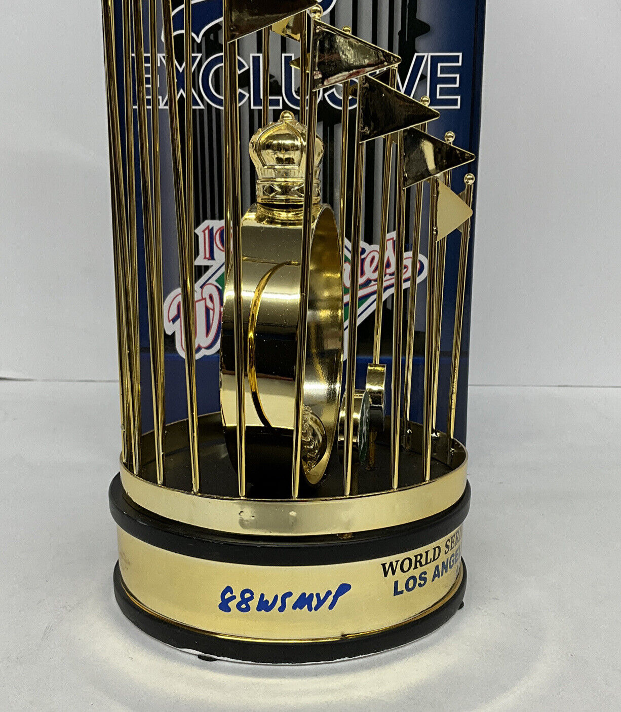 OREL HERSHISER SIGNED DODGERS 12" 1988 WORLD SERIES TROPHY 88 WS MVP PSA 9A20787