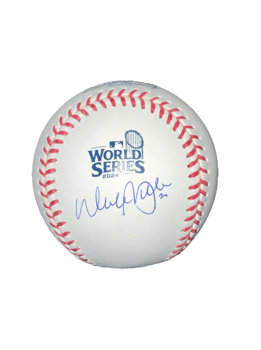 WALKER BUEHLER DODGERS SIGNED 2024 WORLD SERIES BASEBALL  PSA WITNESS