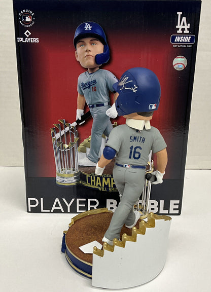 WILL SMITH DODGERS SIGNED FOCO 2020 WORLD SERIES LE #/400 BOBBLEHEAD BAS WW31086