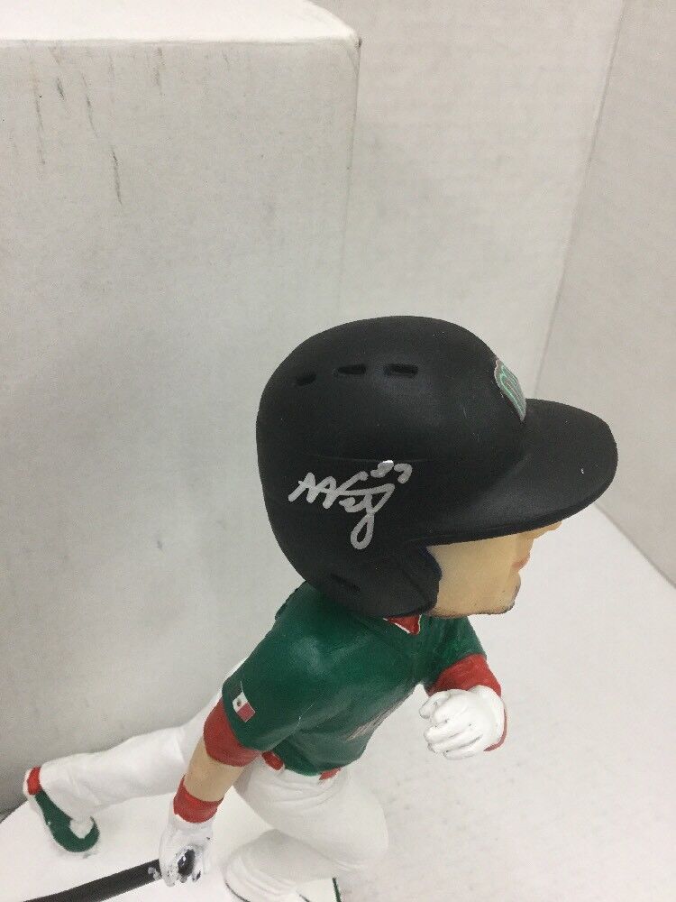 ALEX VERDUGO DODGERS SIGNED CUSTOM GREEN MEXICO NATIONAL TEAM BOBBLEHEAD BAS229