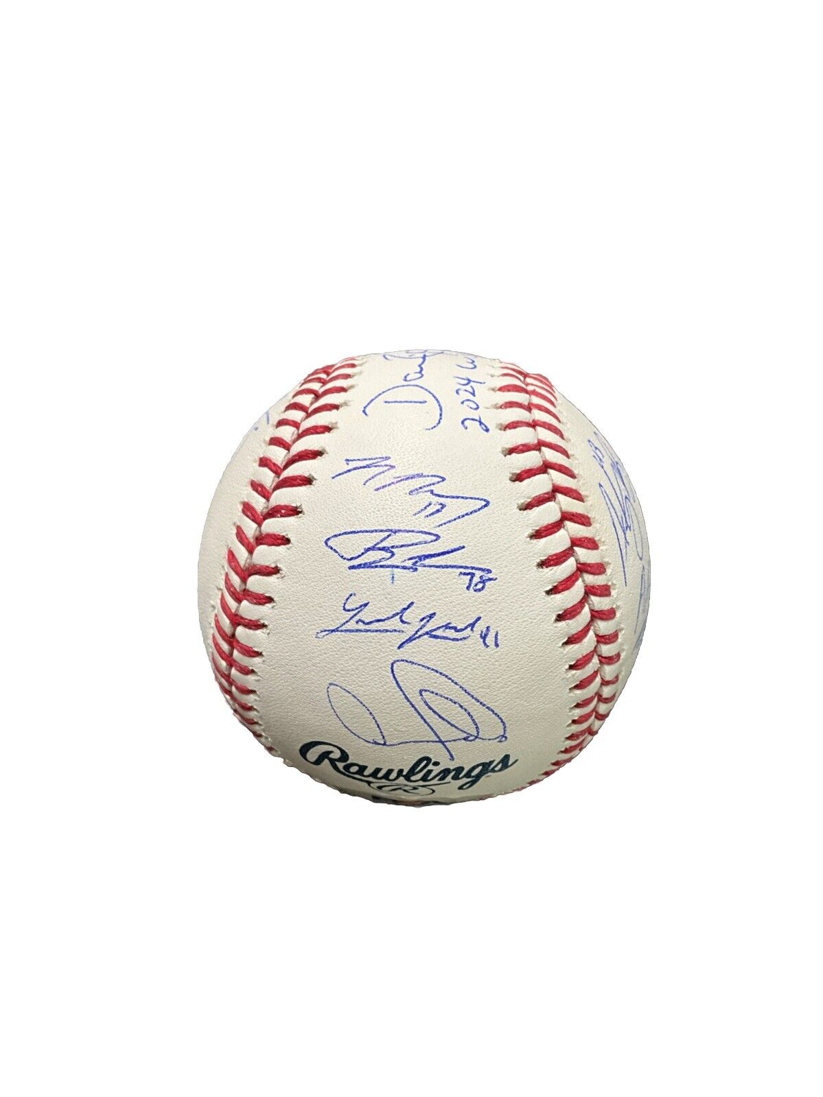 DODGERS SIGNED 2024 WORLD SERIES BALL 17 AUTOS FREEMAN TEO MUNCY BUEHLER PSA 070