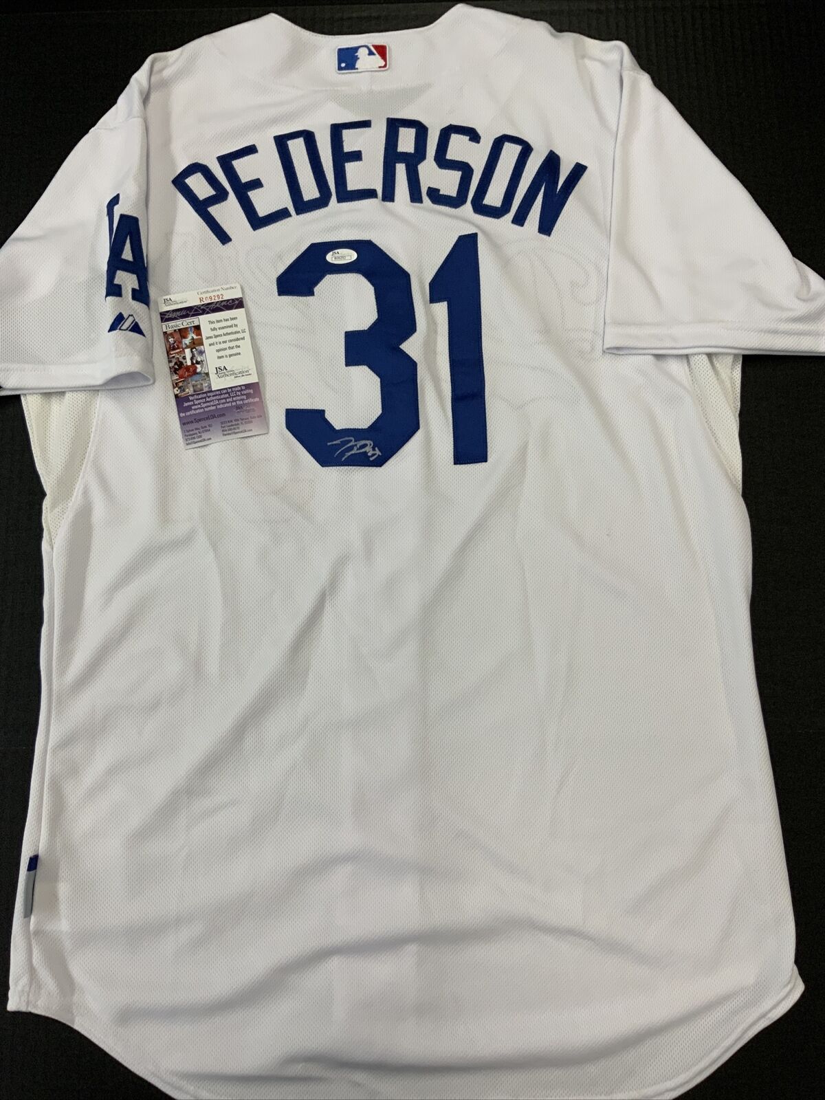 JOC PEDERSON  DODGERS OUTFIELDER SIGNED White 100% Authentic Jersey JSA R09292