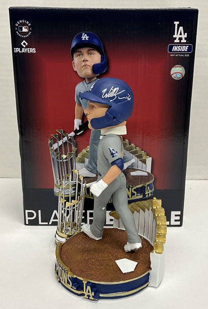 WILL SMITH DODGERS SIGNED FOCO 2020 WORLD SERIES LE #/400 BOBBLEHEAD BAS WW31086