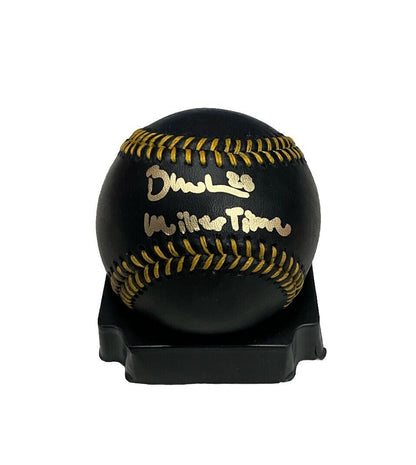 BOBBY MILLER DODGERS SIGNED BLACK BASEBALL GOLD INK  "MILLER TIME" BECKETT ITP