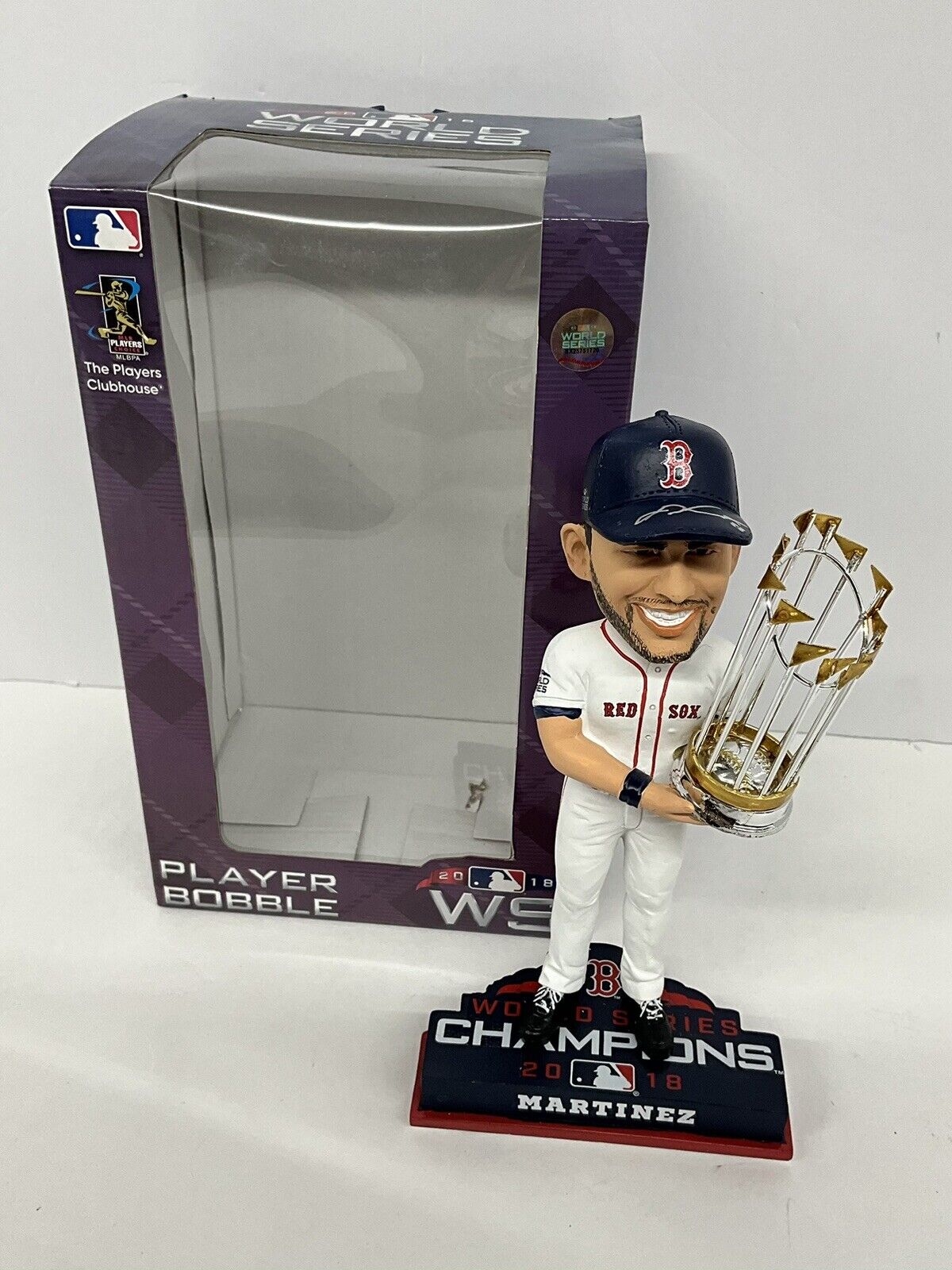 JD MARTINEZ SIGNED BOSTON RED SOX 2018 WORLD SERIES FOCO BOBBLEHEAD BAS W807849