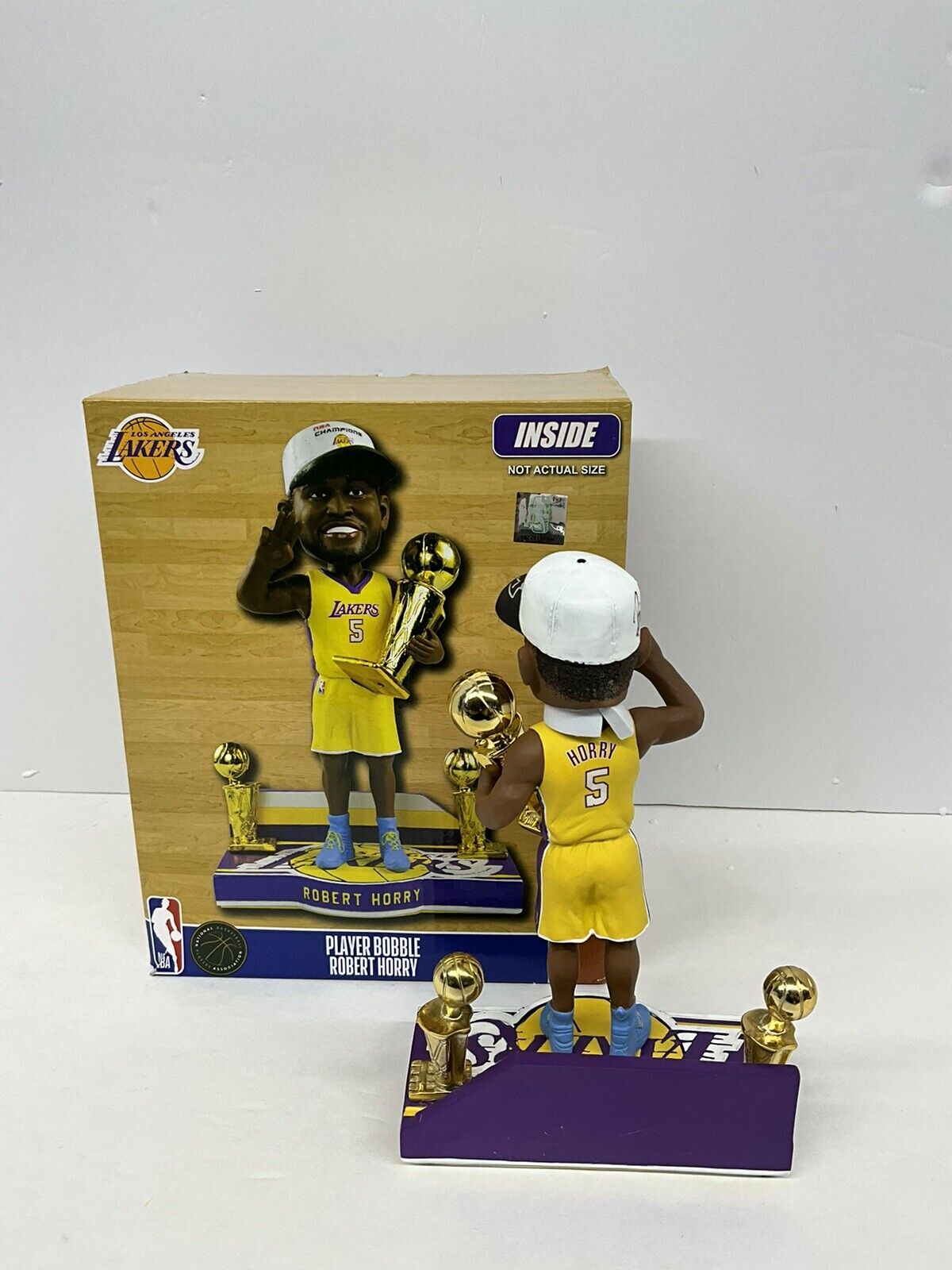 ROBERT HORRY SIGNED LAKERS FOCO /216 BOBBLEHEAD "BIG SHOT BOB" INSC BAS W128236