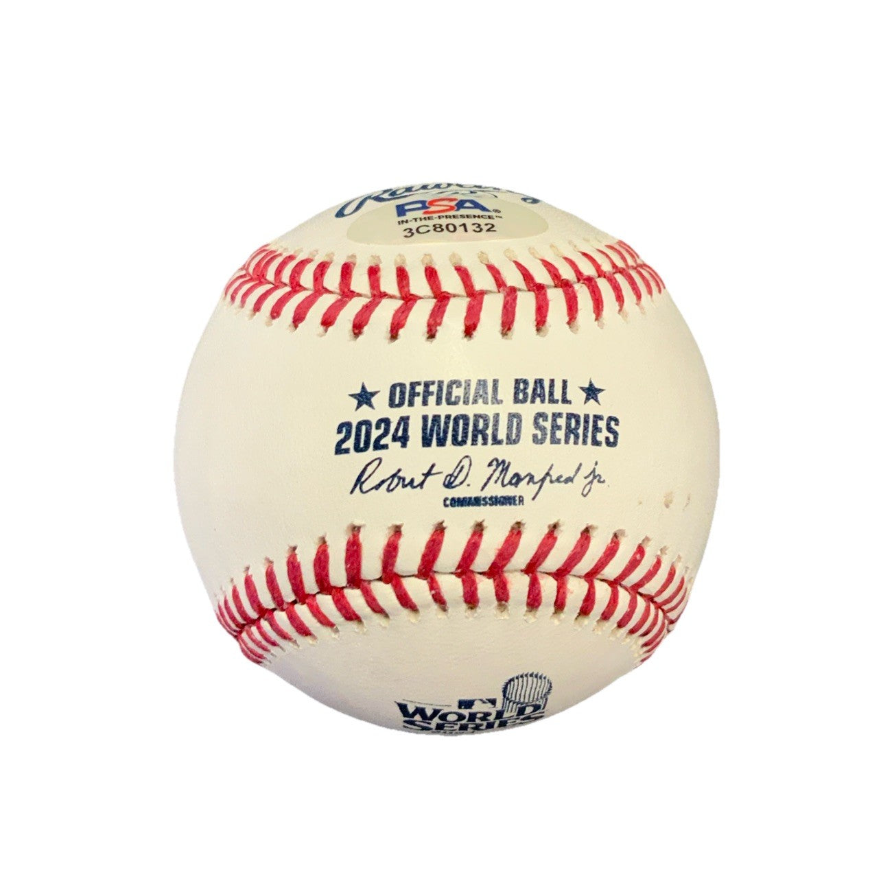 ANTHONY BANDA SIGNED 2024 WORLD SERIES MLB BASEBALL "2024 WS CHAMPS" PSA WITNESS