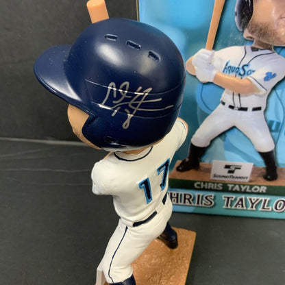 CHRIS TAYLOR DODGERS SIGNED EVERETT AQUASOX MINOR LEAGUE BOBBLEHEAD PSA 1C08007