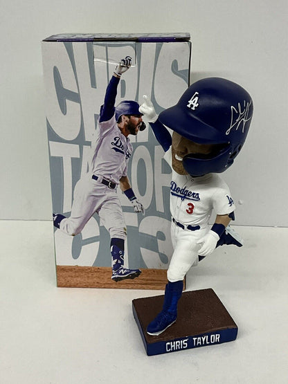 CHRIS TAYLOR SIGNED DODGERS 2022 SGA BOBBLEHEAD "WILDCARD WALKOFF" PSA 2C53560