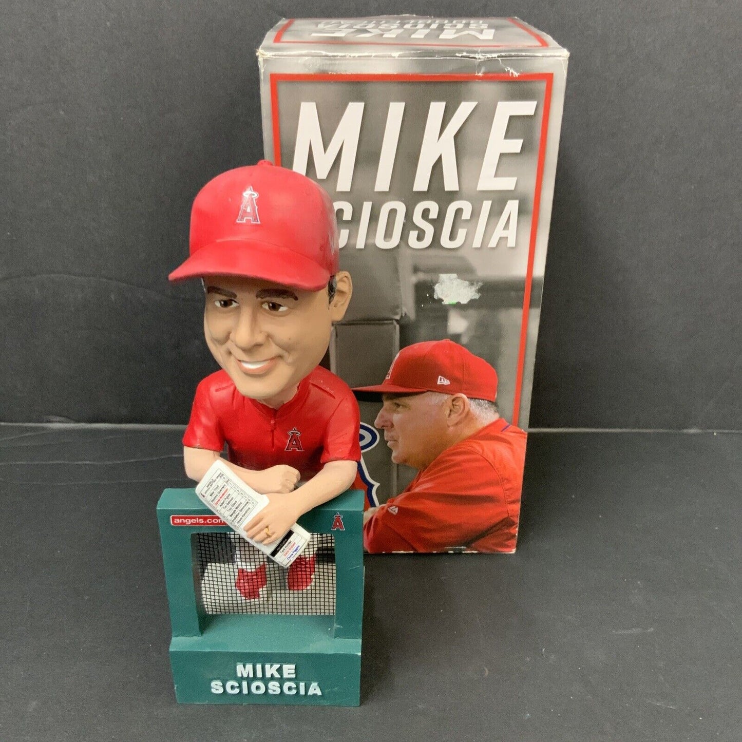 MIKE SCIOSCIA ANGELS 02 WS CHAMPION SIGNED 2018 SGA BOBBLEHEAD BECKETT WS31180