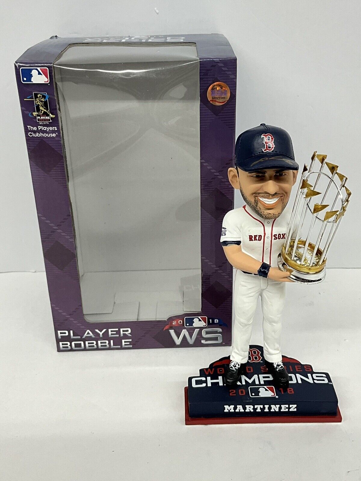 JD MARTINEZ SIGNED BOSTON RED SOX 2018 WORLD SERIES FOCO BOBBLEHEAD BAS W807848