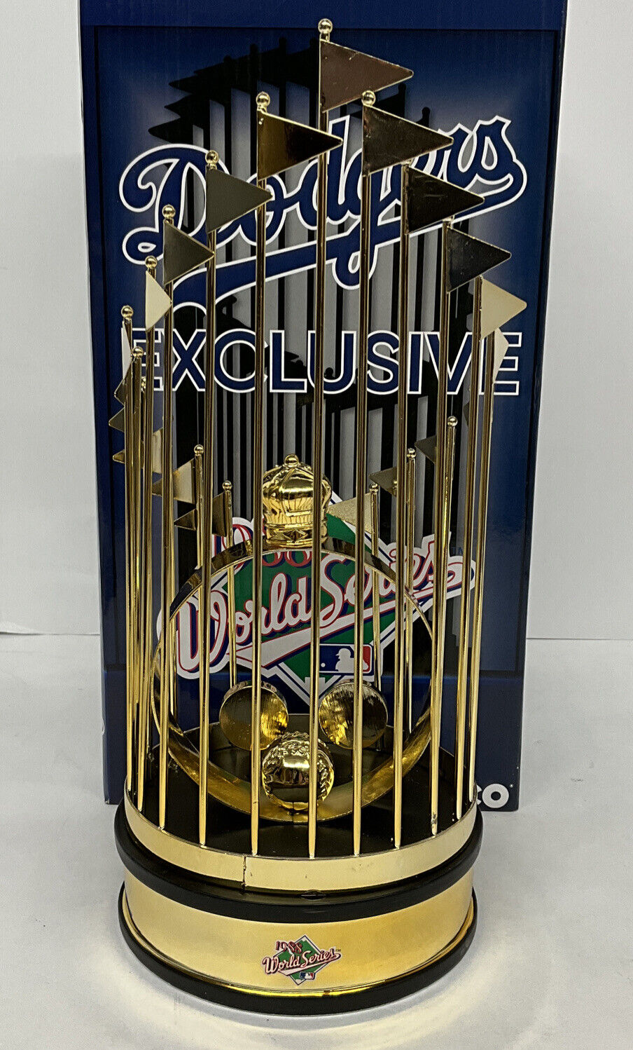 OREL HERSHISER SIGNED DODGERS 12" 1988 WORLD SERIES TROPHY 88 WS MVP PSA 9A20785