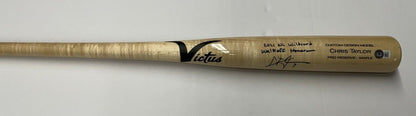 CHRIS TAYLOR DODGERS SIGNED VICTUS BAT "2021 NL WILDCARD WALK0FF HR" BAS WZ59564