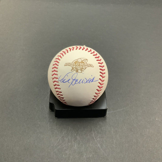 MIKE SCIOSCIA ANGELS SIGNED 2002 WORLD SERIES BASEBALL BECKETT WITNESS COA