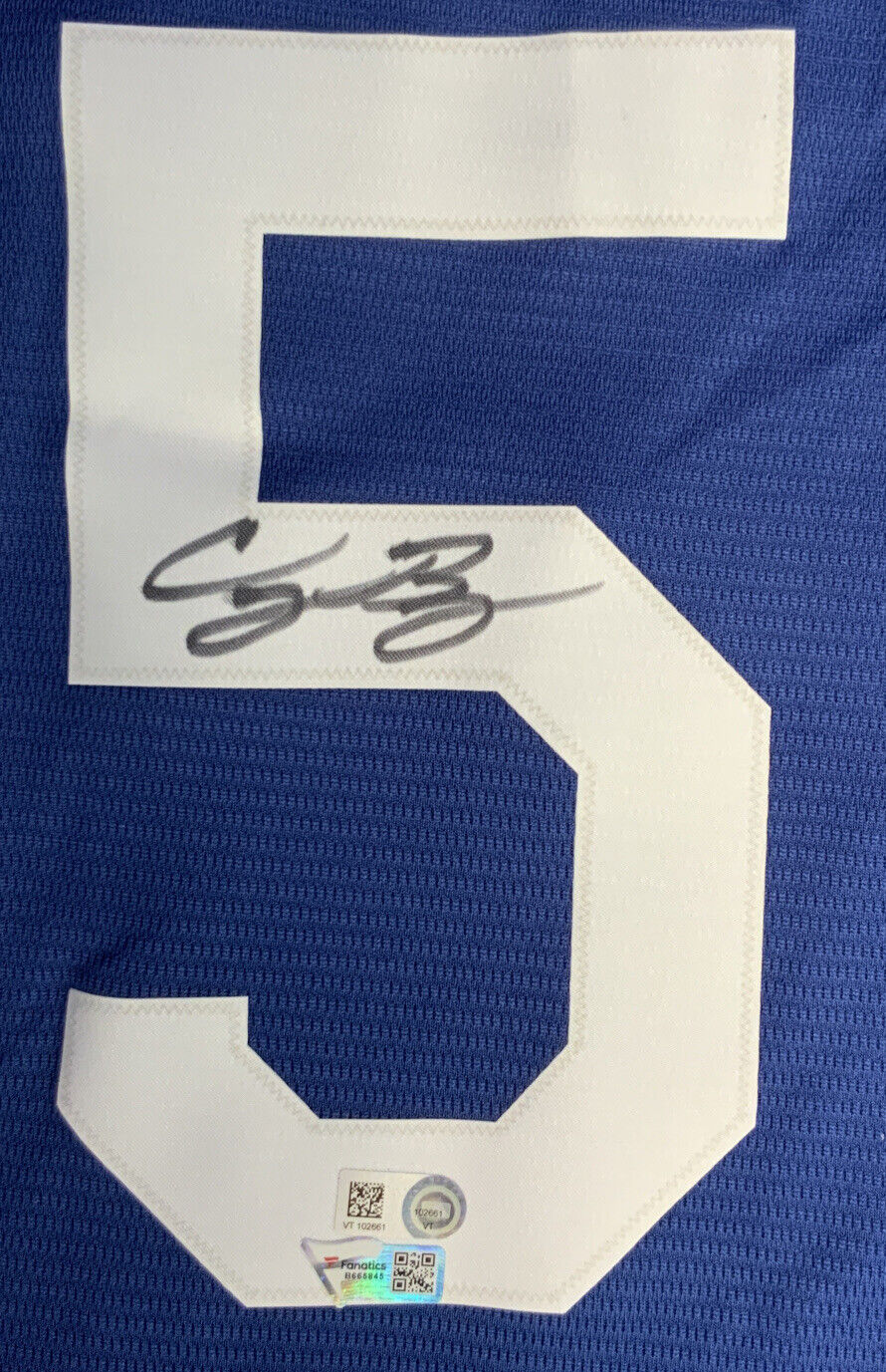 CODY BELLINGER DODGERS 2020 CHAMP SIGNED CITY CONNECT BLUE JERSEY MLB VT102661